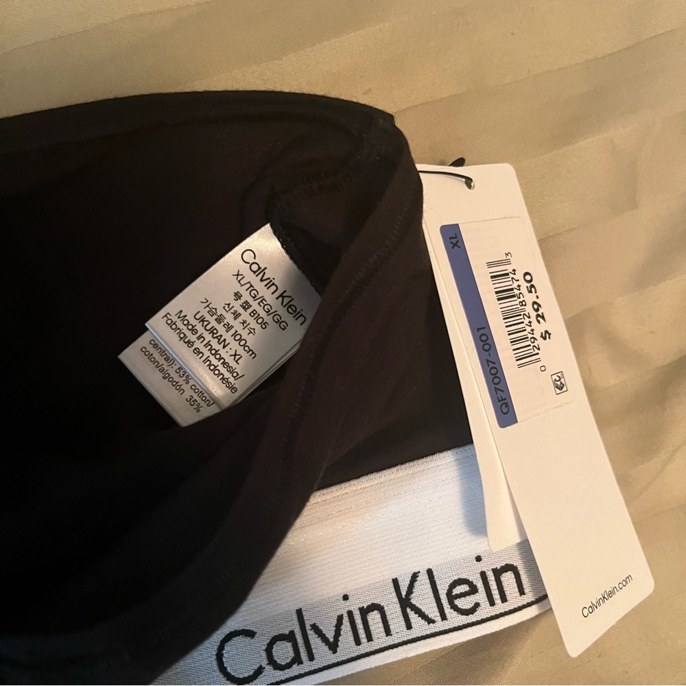 Calvin Klein NWT XL Black One Shoulder Bra - Picture 2 of 3